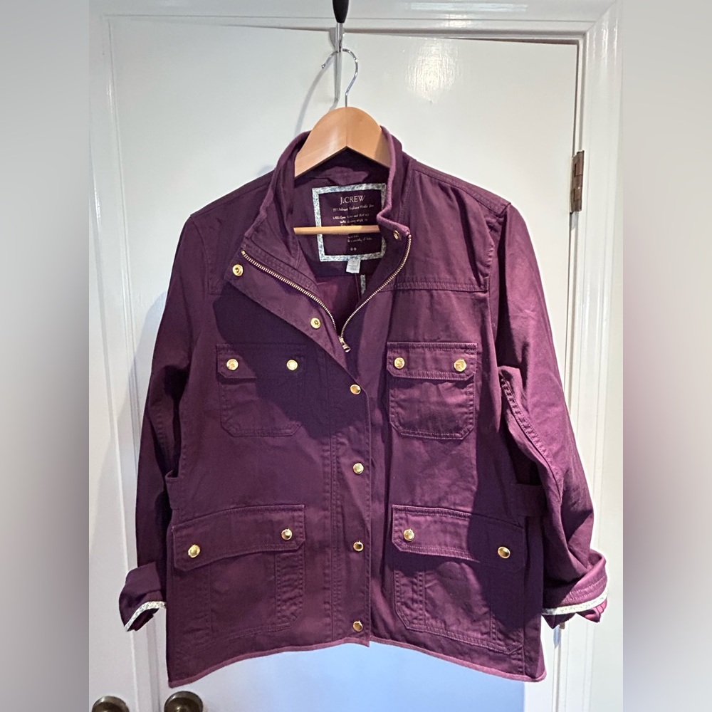J. Crew Women's Deep Purple Utility Jacket